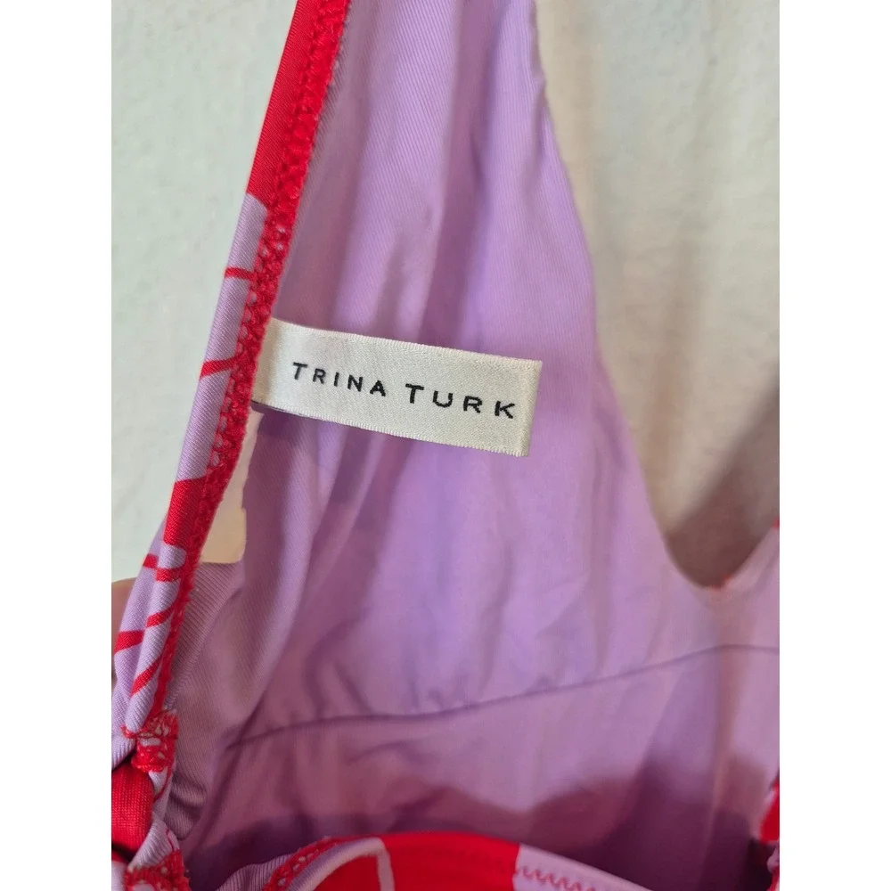 Trina Turk Bali Blossoms One-Piece‎ Swimsuit Size 8